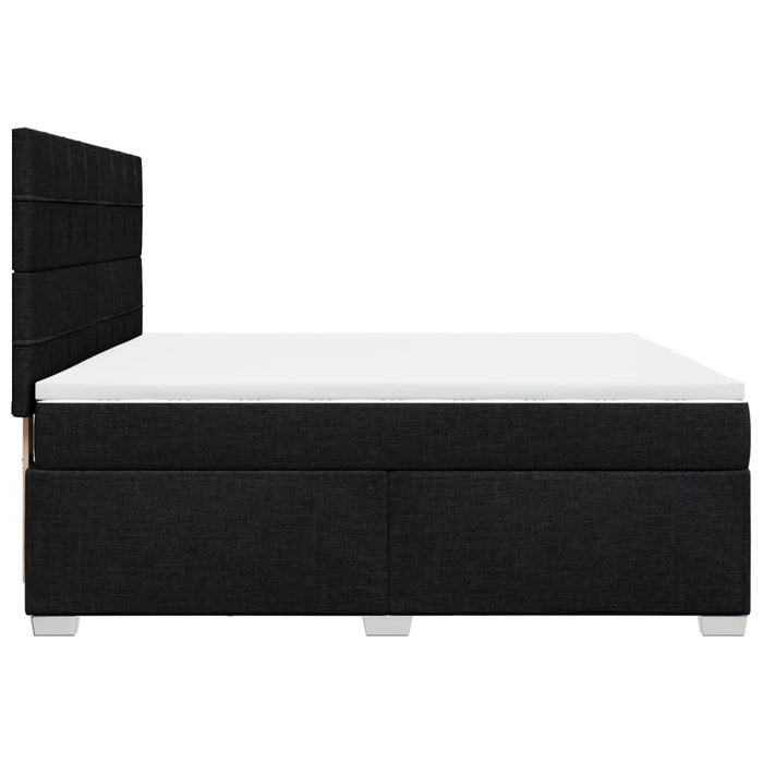 Pat box spring cu saltea, negru, 180x200 cm, catifea - WALTI WALTI