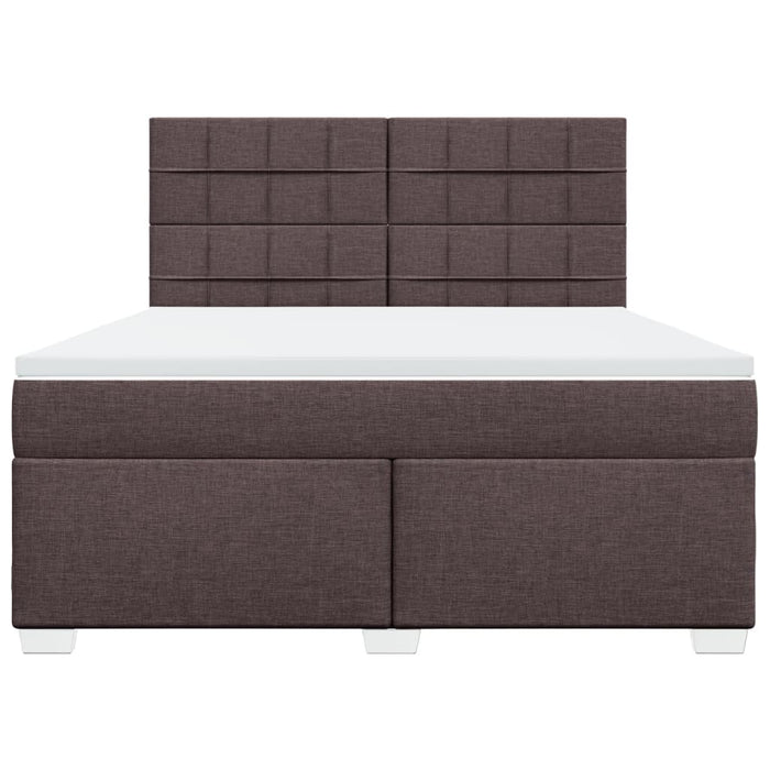 Pat continental cu saltea maro închis 180x200cm material textil - WALTI WALTI
