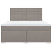 Pat continental cu saltea, gri taupe, 180x200 cm, textil - WALTI WALTI