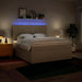Pat continental cu saltea, crem, 180x200 cm, textil - WALTI WALTI