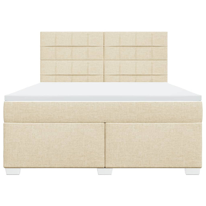 Pat continental cu saltea, crem, 180x200 cm, textil - WALTI WALTI
