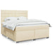 Pat continental cu saltea, crem, 180x200 cm, textil - WALTI WALTI