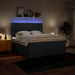 Pat box spring cu saltea, albastru, 180x200 cm, material textil - WALTI WALTI