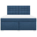 Pat box spring cu saltea, albastru, 180x200 cm, material textil - WALTI WALTI