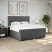 Pat box spring cu saltea, gri închis, 180x200 cm, textil - WALTI WALTI