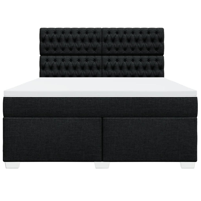Pat box spring cu saltea, negru, 180x200 cm, catifea - WALTI WALTI