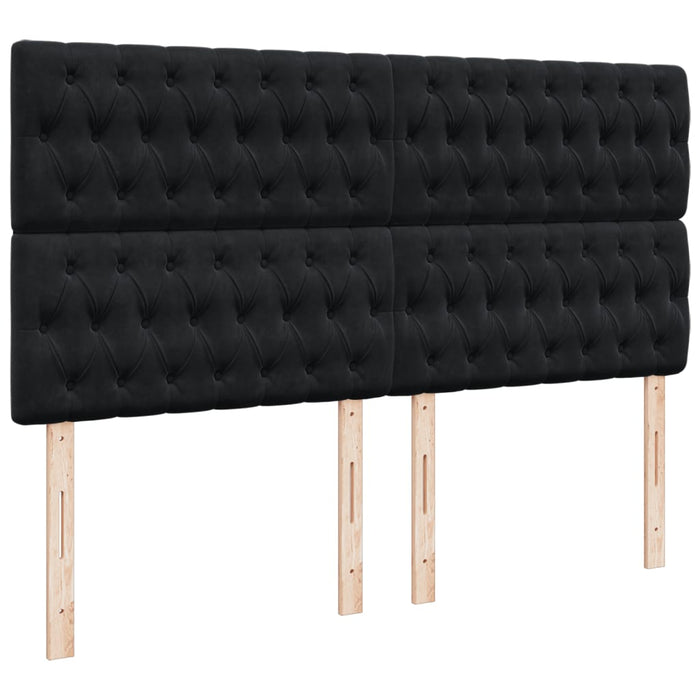 Pat box spring cu saltea, negru, 180x200 cm, catifea - WALTI WALTI