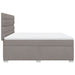 Pat continental cu saltea, gri taupe, 180x200 cm, textil - WALTI WALTI