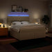 Pat continental cu saltea, crem, 180x200 cm, textil - WALTI WALTI