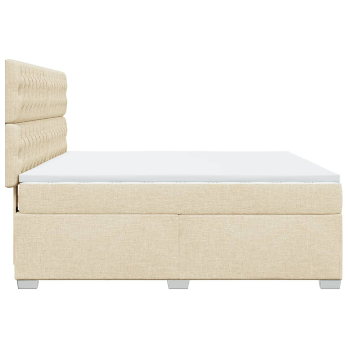 Pat continental cu saltea, crem, 180x200 cm, textil - WALTI WALTI