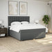 Pat box spring cu saltea, gri închis, 180x200 cm, textil - WALTI WALTI