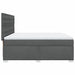 Pat box spring cu saltea, gri închis, 180x200 cm, textil - WALTI WALTI
