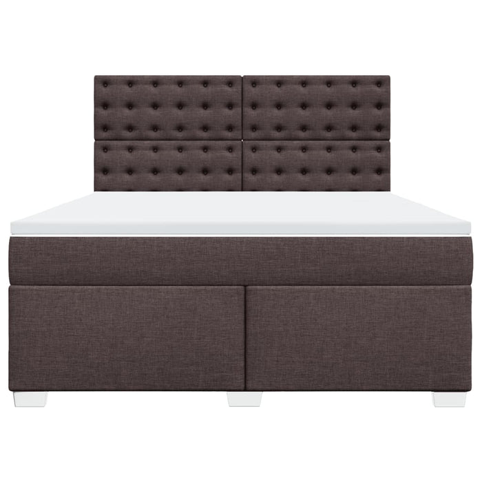 Pat continental cu saltea maro închis 180x200cm material textil - WALTI WALTI