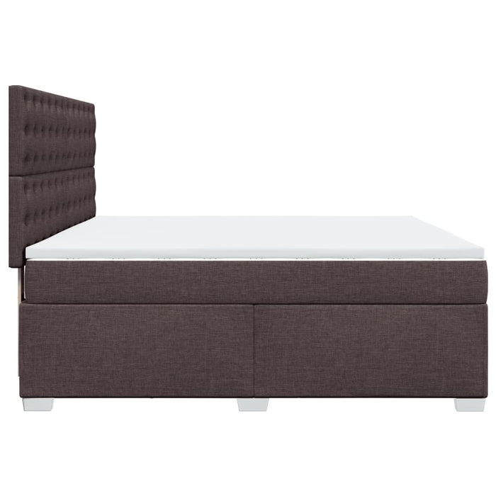 Pat continental cu saltea maro închis 180x200cm material textil - WALTI WALTI