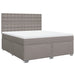 Pat continental cu saltea, gri taupe, 180x200 cm, textil - WALTI WALTI