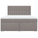 Pat continental cu saltea, gri taupe, 180x200 cm, textil - WALTI WALTI