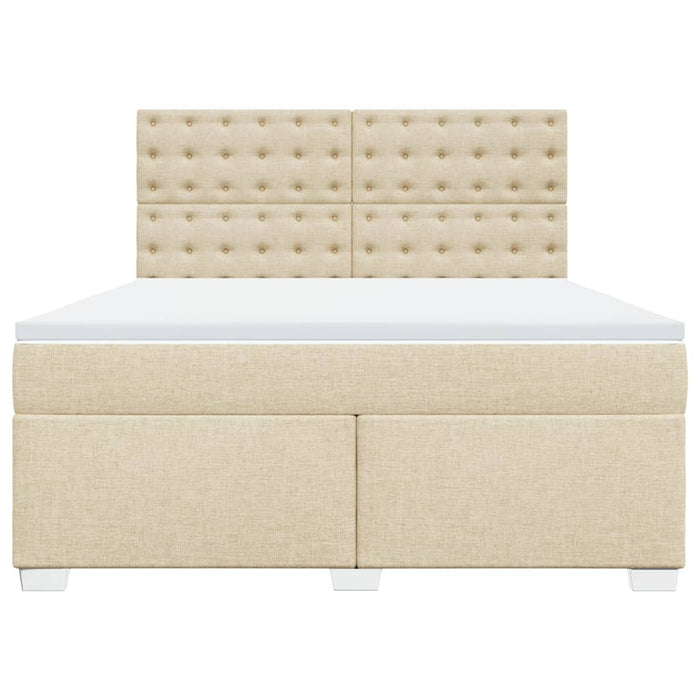 Pat continental cu saltea, crem, 180x200 cm, textil - WALTI WALTI