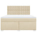Pat continental cu saltea, crem, 180x200 cm, textil - WALTI WALTI
