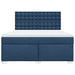 Pat box spring cu saltea, albastru, 180x200 cm, material textil - WALTI WALTI