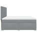 Pat box spring cu saltea, gri deschis, 200x200 cm, textil - WALTI WALTI