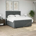 Pat box spring cu saltea, gri închis, 200x200 cm, textil - WALTI WALTI