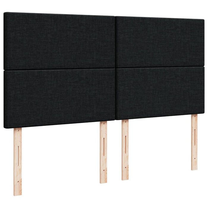 Pat box spring cu saltea, negru, 200x200 cm, textil - WALTI WALTI