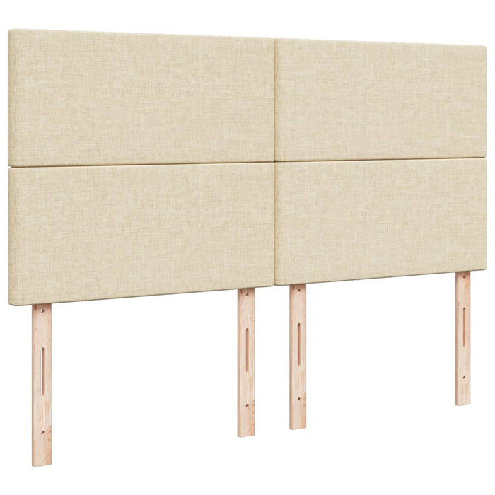 Pat box spring cu saltea, crem, 200x200 cm, textil - WALTI WALTI