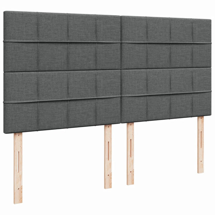 Pat box spring cu saltea, gri închis, 200x200 cm, textil - WALTI WALTI