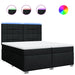 Pat box spring cu saltea, negru, 200x200 cm, textil - WALTI WALTI