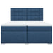 Pat box spring cu saltea, albastru, 200x200 cm, textil - WALTI WALTI
