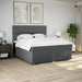 Pat box spring cu saltea, gri închis, 200x200 cm, textil - WALTI WALTI