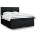 Pat box spring cu saltea, negru, 200x200 cm, textil - WALTI WALTI