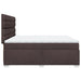 Pat box spring cu saltea, maro închis, 200x200 cm, textil - WALTI WALTI