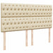 Pat box spring cu saltea, crem, 200x200 cm, textil - WALTI WALTI