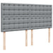 Pat box spring cu saltea, gri deschis, 200x200 cm, textil - WALTI WALTI