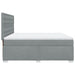 Pat box spring cu saltea, gri deschis, 200x200 cm, textil - WALTI WALTI