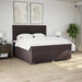 Pat box spring cu saltea, maro închis, 200x200 cm, textil - WALTI WALTI