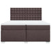 Pat box spring cu saltea, maro închis, 200x200 cm, textil - WALTI WALTI