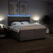 Pat box spring cu saltea, gri taupe, 200x200 cm, textil - WALTI WALTI