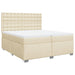 Pat box spring cu saltea, crem, 200x200 cm, textil - WALTI WALTI