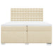 Pat box spring cu saltea, crem, 200x200 cm, textil - WALTI WALTI