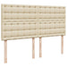Pat box spring cu saltea, crem, 200x200 cm, textil - WALTI WALTI