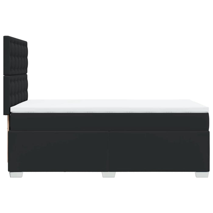 Pat continental cu saltea, negru, 80x200 cm, piele ecologică - WALTI WALTI