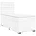 Pat box spring cu saltea, alb, 80x200 cm, piele ecologică - WALTI WALTI