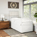 Pat box spring cu saltea, alb, 80x200 cm, piele ecologică - WALTI WALTI