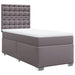 Pat box spring cu saltea, gri, 80x200 cm, piele ecologică - WALTI WALTI