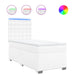 Pat box spring cu saltea, alb, 90x190 cm, piele ecologică - WALTI WALTI