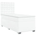 Pat box spring cu saltea, alb, 90x190 cm, piele ecologică - WALTI WALTI