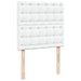 Pat box spring cu saltea, alb, 90x190 cm, piele ecologică - WALTI WALTI
