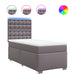 Pat box spring cu saltea, gri, 90x190 cm, piele ecologică - WALTI WALTI